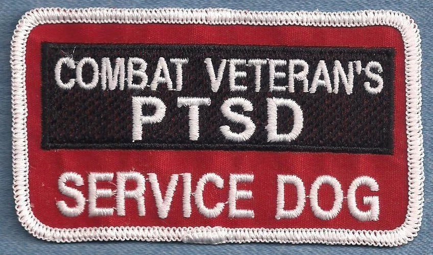 Combat Veteran's PTSD Service Dog - 2" X 4" - service dog vest patch