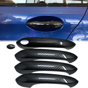 Carbon Fiber Print Keyless Door Handle Cover Trim Fits 20-25 F44 M235i 228i GC - Picture 1 of 4