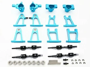 Aluminum Suspension Arm Steering Hub Carrier Driveshaft set for Tamiya TT01 RC - Picture 1 of 6