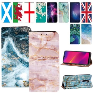 Custodia portafoglio supporto pelle PU per OPPO serie A/Find X3/X5 Lite/X3 Neo - Foto 1 di 22