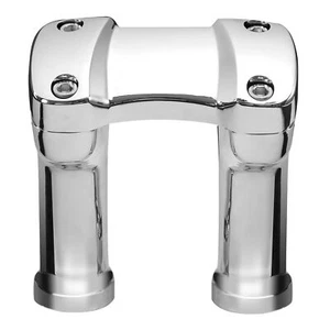 Chrome 4" Handlebar Riser 1.25" Bar Fit For Harley Softail Slim Standard Dyna - Picture 1 of 14