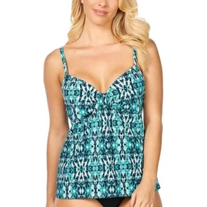 NWT Island Escape Women's 6 Zuma Beach Scorpio Printed Underwire Tankini Top - Picture 1 of 8