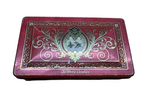 Vintage De Met's Demet's Candies Tin Metal Chocolate Box Red Tindeco Art Deco - Picture 1 of 2