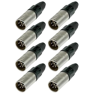 8x Neutrik NC4MX 4 Pin XLR Male Jack Cable Audio Connector with Nickel Housing - Picture 1 of 1