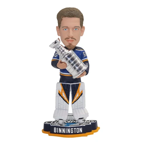 Jordan Binnington St. Louis Blues 2019 Stanley Cup Champions Bobblehead NHL Cover