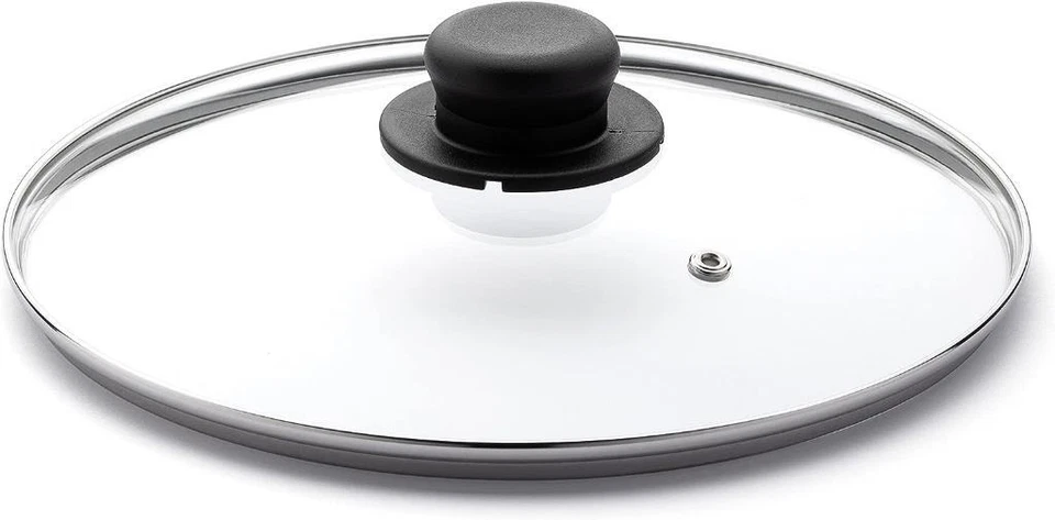 Coperchio per Pentole e Padelle in Vetro con Bordo in Acciaio 14 cm - Immagine 1 di 1
