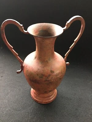 ** 出售 * * 古董法国 Amphora 9 英寸花瓶保存完好纯色青铜 — 第 1/4 张图片