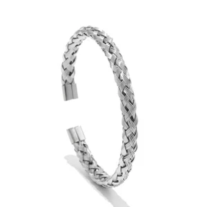 5pcs New Stainless Steel Bangle Bracelet Weaved DIY Bracelet Making Findings  - Picture 1 of 5