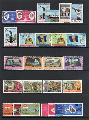 CONJUNTOS COMPLETOS DE COLECCIÓN DE SELLOS DE BARBADOS COMO NUEVOS NH Foto 1 de 3