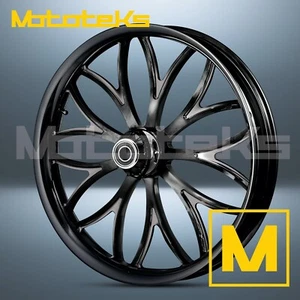 23" 23x3.5 RUEDA MAG RAVE NEGRA PARA HARLEY SOFTAIL DELANTERA - Imagen 1 de 5