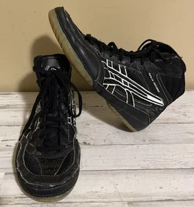 Asics JY702 Split Second Boxing Wrestling Shoes Size 8.5 Black White - Picture 1 of 9