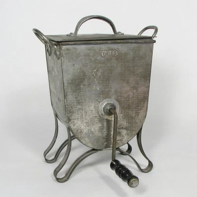 Antiguo 1890 FRIES Vajilla Cocina Mezclador Crema Madera Manivela Decoración Vintage Foto 1 de 4