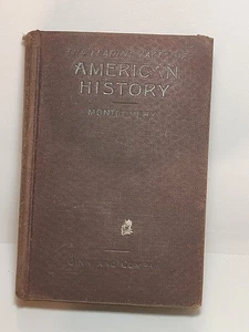 Antique The Leading Facts of American History, by DH Montgomery, 1899 HC - Foto 1 di 14