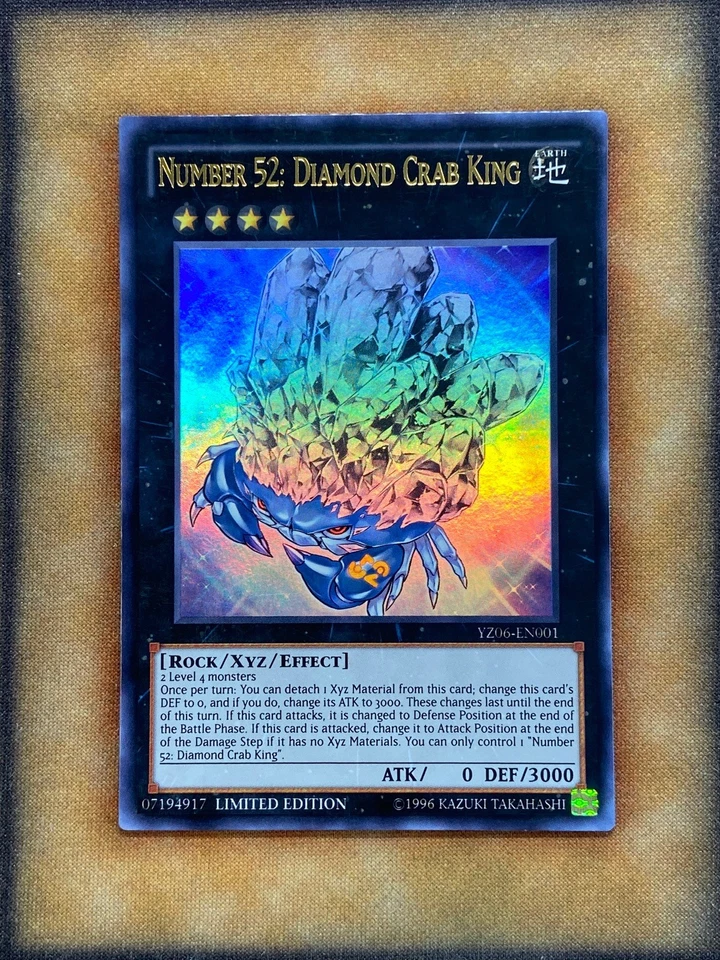 Yugioh Number 52: Diamond Crab King YZ06-EN001 Ultra Rare Limited Edition NM - Image 1 of 1