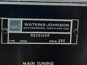 Watkins Johnson WJ-340A Odbiornik VLF 0-900 Khz - Zdjęcie 1 z 16