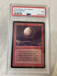 1994 Magic The Gathering The Dark Blood Moon PSA NM 7 - Picture 1 of 6