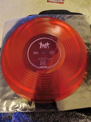 RARE BEATLES 10" RED FLEXI DISC A HARD DAYS NIGHT BEFORE CHRISTMAS NM USA 1975 - Image 1 of 2