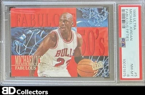 MICHAEL JORDAN #5 PSA 8 1995 Fleer Ultra FABULOUS FIFTIES Insert - Picture 1 of 2