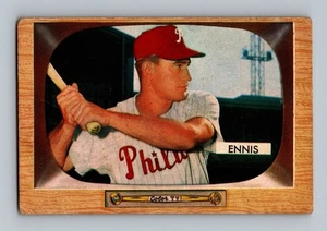 1955 Bowman #17 Del Ennis LOW GRADE Vintage Baseball Card - Picture 1 of 2