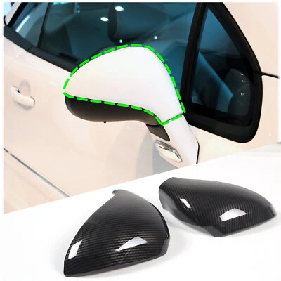 Carbon Look Exterior Mirror Caps Fits Peugeot 207 308 2006-2014 - Image 1 of 4