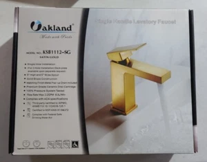 Oakland Einhand Waschtischarmatur KSB1112-SG Satin Gold D30 - Bild 1 von 6