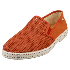 Scarpe espadrillas classiche in tela e rete da uomo terracotta - 10,5 Regno Unito - Foto 1 di 8