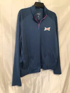 Sonic Drive In Employee 1/4 Zip Pullover Mens Medium Long Sleeve Jacket Blue - Picture 1 of 13