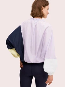 NWT Kate Spade Color Splice Zip-front Wind Jacket Lilac Green Small - Picture 1 of 7