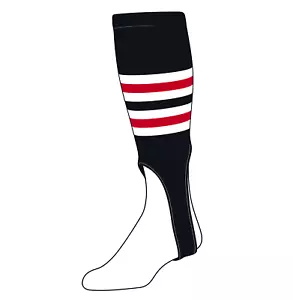 TCK Baseball Stirrups Large (300I, 7in) Black, White, Red - Picture 1 of 1