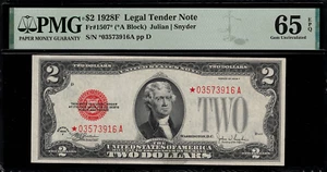 1928F $2 Legal Tender FR-1507* - "STAR NOTE" - PMG 65 EPQ - Gem Uncirculated - Picture 1 of 2