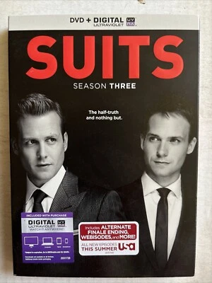 Suits: Season Three (DVD, 2014, 4-Disc Set - Image 1 of 2