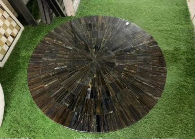 30" Luxury Tiger Eye Center Sofa Coffee Table Top Handmade Morden Art Furnitures - Image 1 of 4