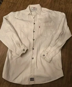 Vintage Levi's Red Tab M Herren Y2K Buttondown Canvas Hemd Jacke EUC kostenloser Versand - Bild 1 von 11