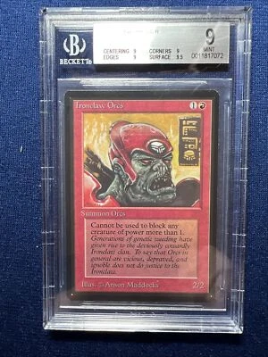 MTG Beta Ironclaw Orcs BGS 9 Quad+ MINT (9.5 surface) 1993 - Image 1 of 2