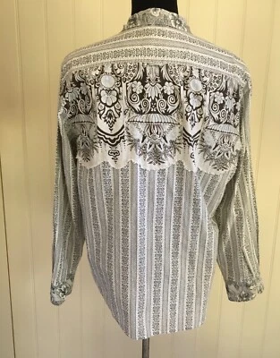 SHIRT Long sleeve COTTON Contrasting floral prints Guess XL Western Designer - Image 1 of 4