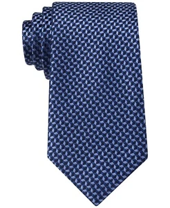 MICHAEL KORS Silk Linked Hexagon Dark Navy Neat Tie New Free Shipping - Picture 1 of 4