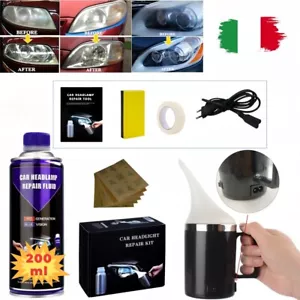 Kit Lucidatura Fari, Rinnova Fari Ripristina Fanali Auto con 300g di polimero IT - Foto 1 di 12