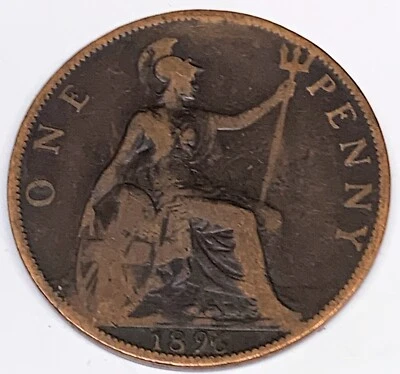 # C4087   GREAT BRITAIN     COIN,     LARGE  PENNY    1896 - Image 1 of 2