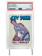 1971 Topps Bill Bradley #2 Vintage Basketball Card Graded PSA 3