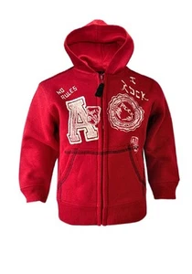 Sudadera con capucha y cremallera con estampado de roca auténtica marca "Arizona" roja para bebés niños. - Imagen 1 de 2