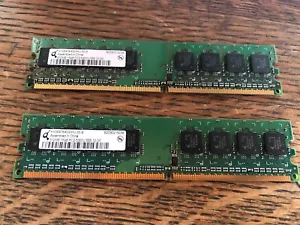 Lot 2 1Rx8 PC2-5300U-555-12-12D0 512KB HYS64T64000HU-3S-B RAM Memory - Picture 1 of 2