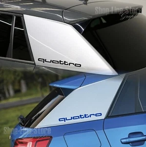 2 Aufkleber Sticker Hintersäulen kompatibel mit Audi quattro - Bild 1 von 5