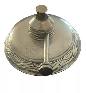 Vintage Silver Plate Chafing Dish Alcohol Burner & Plate 4” Diam x 1.75” Tall - Picture 1 of 8