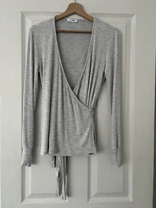 boux avenue womens ribbed tie up wrap cardigan size uk 10 (new withoit tags) - Picture 1 of 9