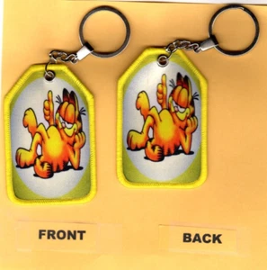 GARFIELD   SUBLIMATION   Key Chain APPROX SIZE 3.5X2.25" - Picture 1 of 1