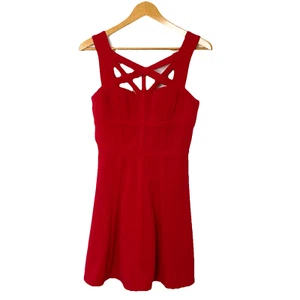 BCBG MAXAZRIA Red Yasminka Corset A-Line Fit & Flare Dress Womens size 6 Red - Bild 1 von 13