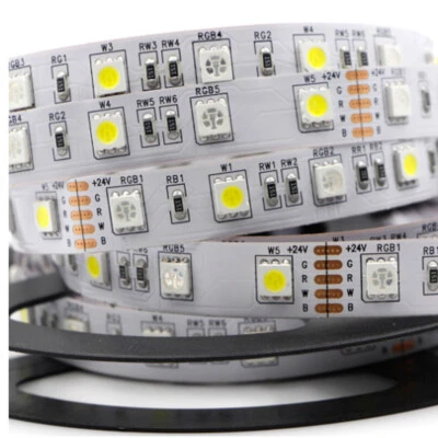 SMD 5050 RGB LED Strip Waterproof DC 24V RGBW RGBWW string light 5m - Image 1 of 4