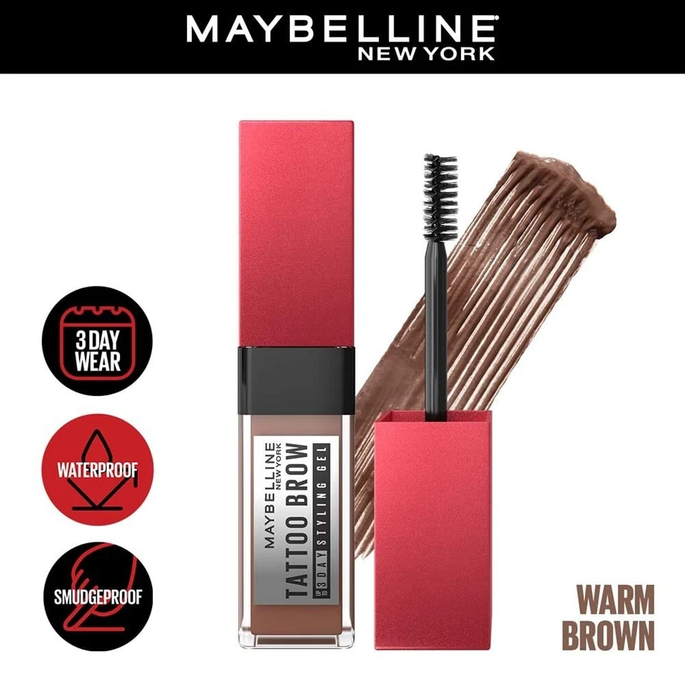 ♡LOT OF THREE♡Maybelline New York Tattoo Brow 3 Day Styling Brow Gel Multishades - Image 1 of 4