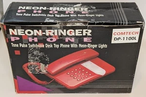 White Neon Ringer Y2K 90s Analog Phone - Picture 1 of 14