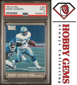 Barry Sanders PSA 9 1991 Fleer Ultra #169 C3 - Imagen 1 de 2